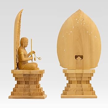Amazon.co.jp: 極小仏 不動明王座像－15cm東寺型（木製：ツゲ